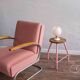 Vintage Czechoslovak Powder Pink Glass Table Lamp, 1970s