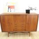 Teak highboard with doors and drawers, 1960s