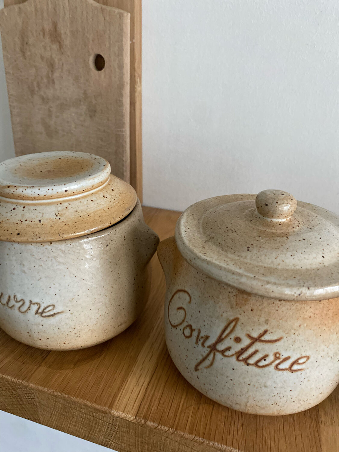 Antique stoneware spice pots