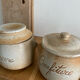Antique stoneware spice pots
