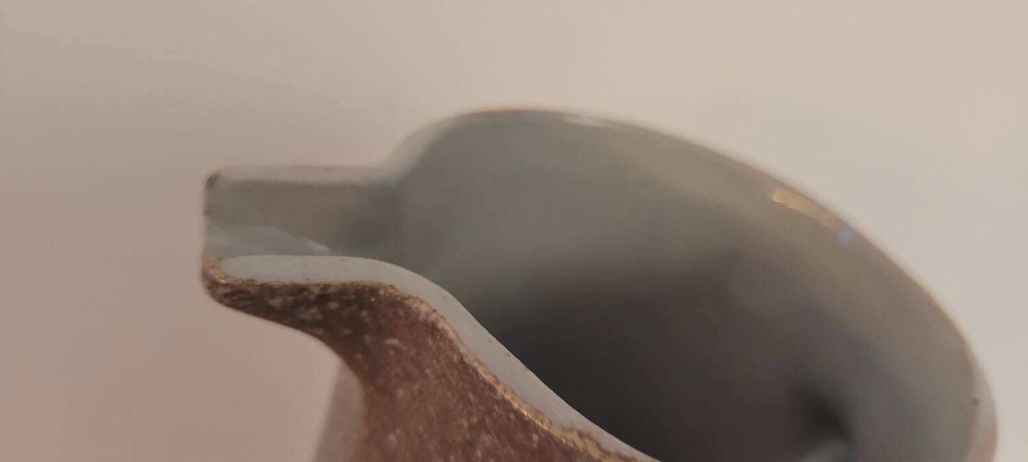 80s speckled stoneware pitcher