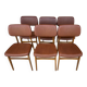 Set of 6 vintage Scandinavian dining chairs from the 1970s.