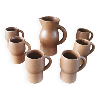 Claude Paci stoneware orangeade set