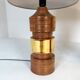 Pair of Bergboms Bitossi brass table lamps, large mid-century, 1960s, Sweden.