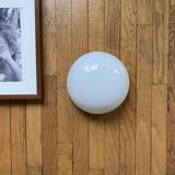 Opaline wall light, vintage ceiling fixture, half-spherical half-moon, 25 cm.