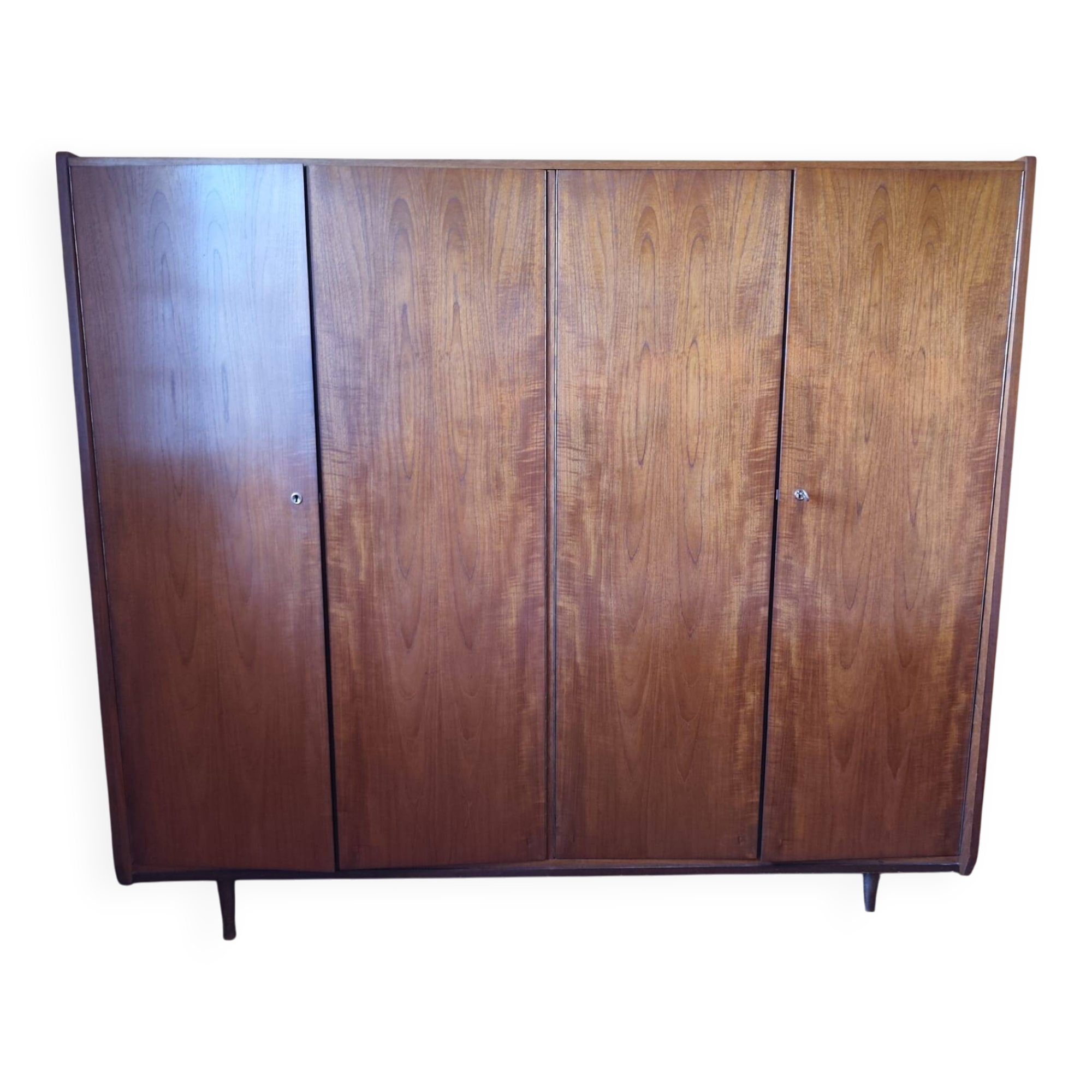 Armoire 4 portes design vintage années 60 | fabricant belge van pelt (signé