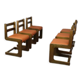 Six vintage Casala cantilever chairs