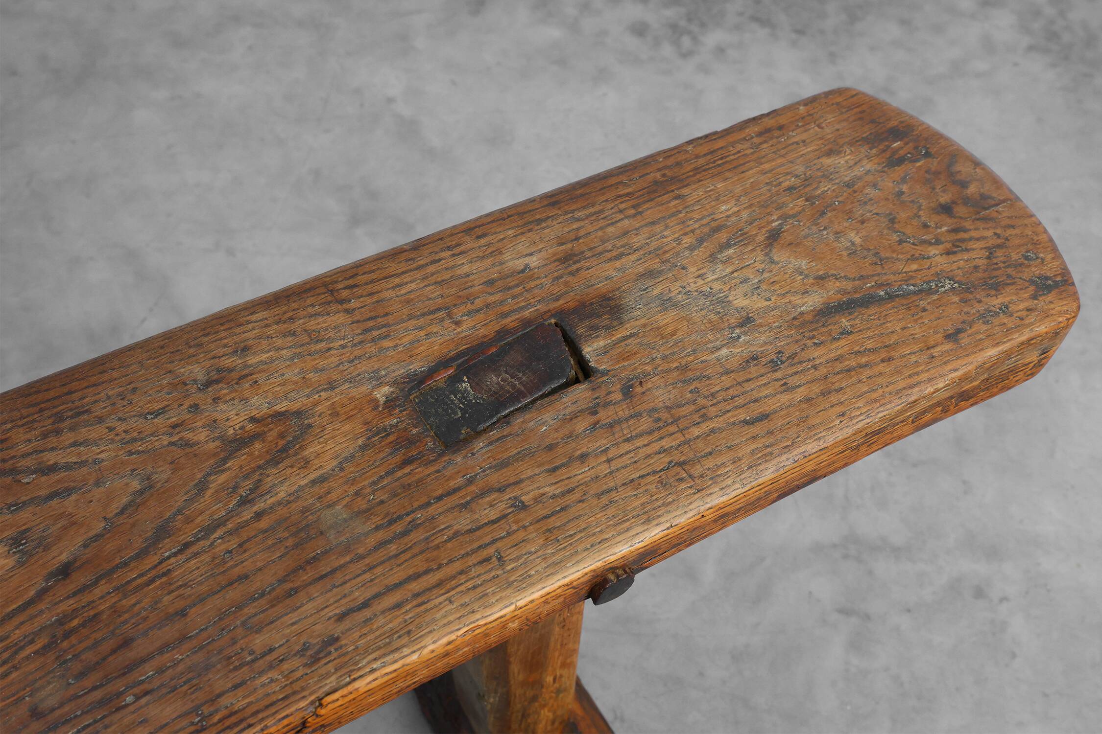 Mid 19th century rustic oak bench, France