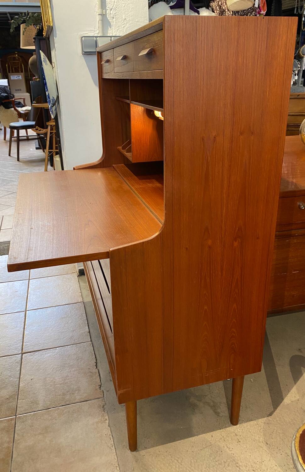 Danish teak secretary desk, 1960