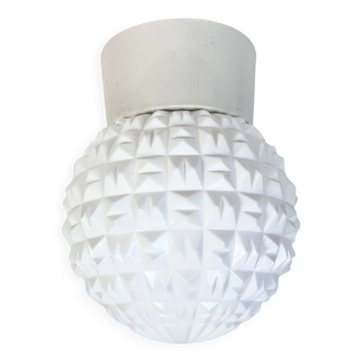 Vintage White Porcelain Ceiling Light, 1970s