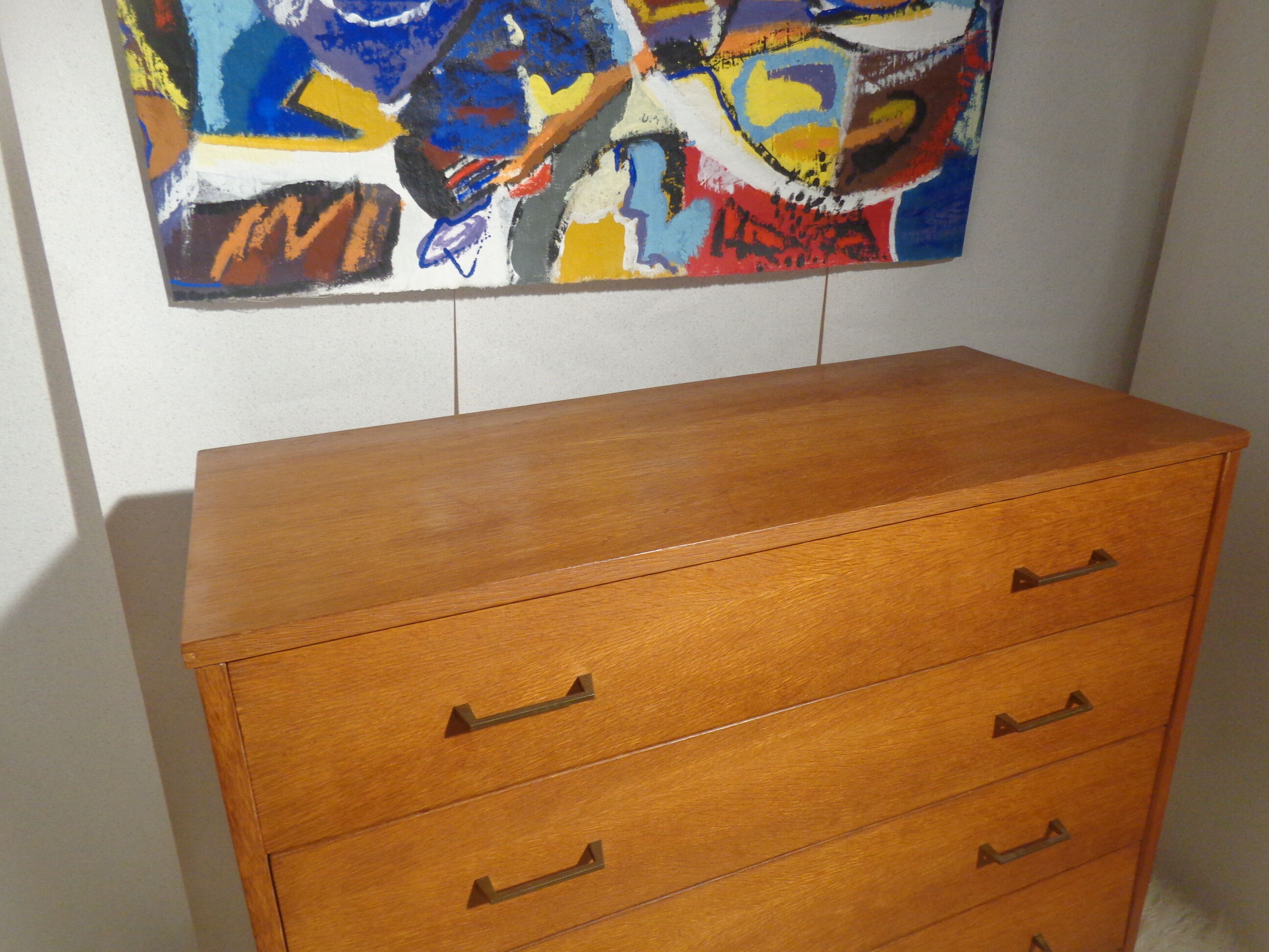 Chest of drawers vintage from the 60s in light wood