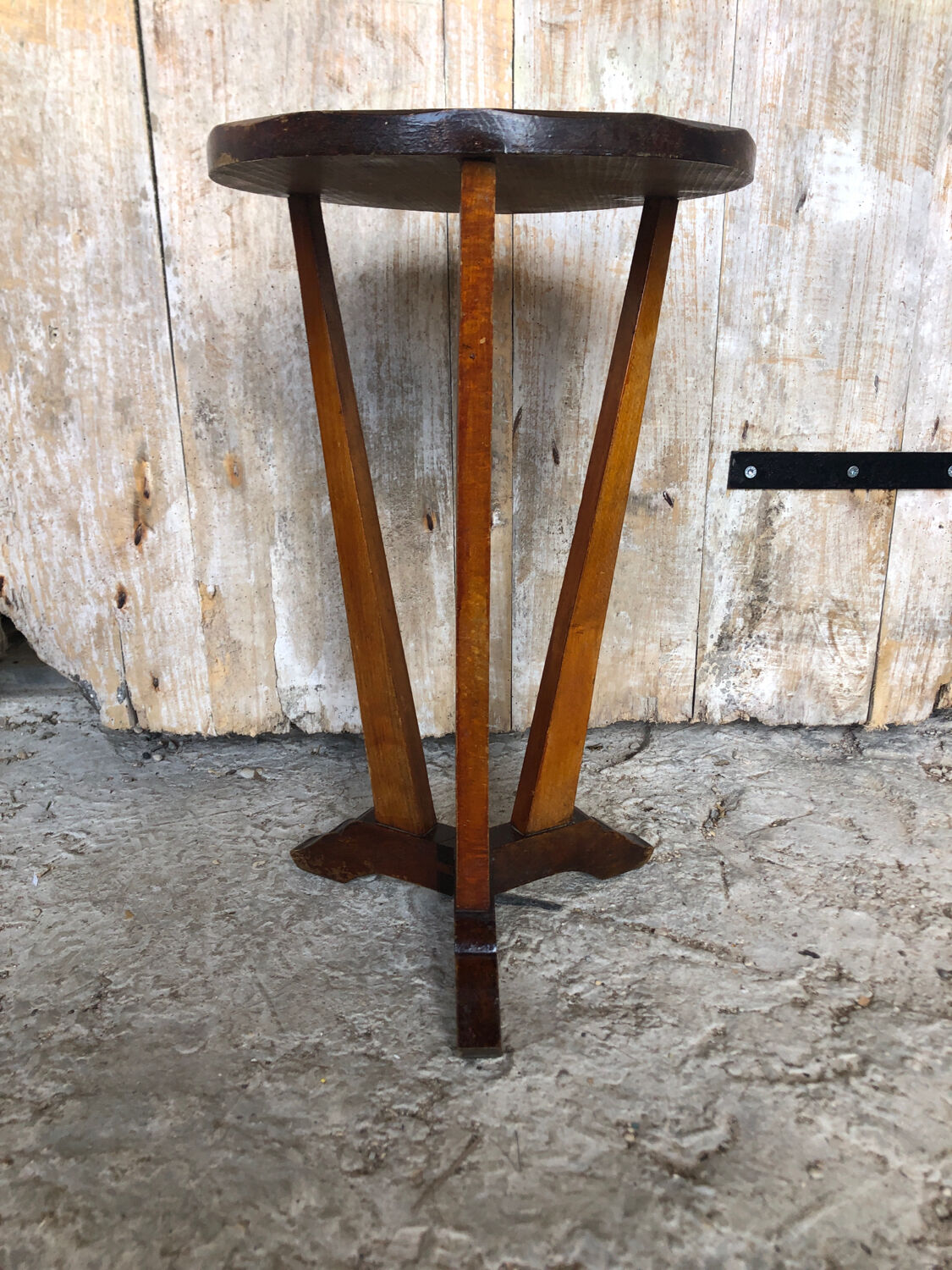 Sellette table appoint tripode bois vintage #a148