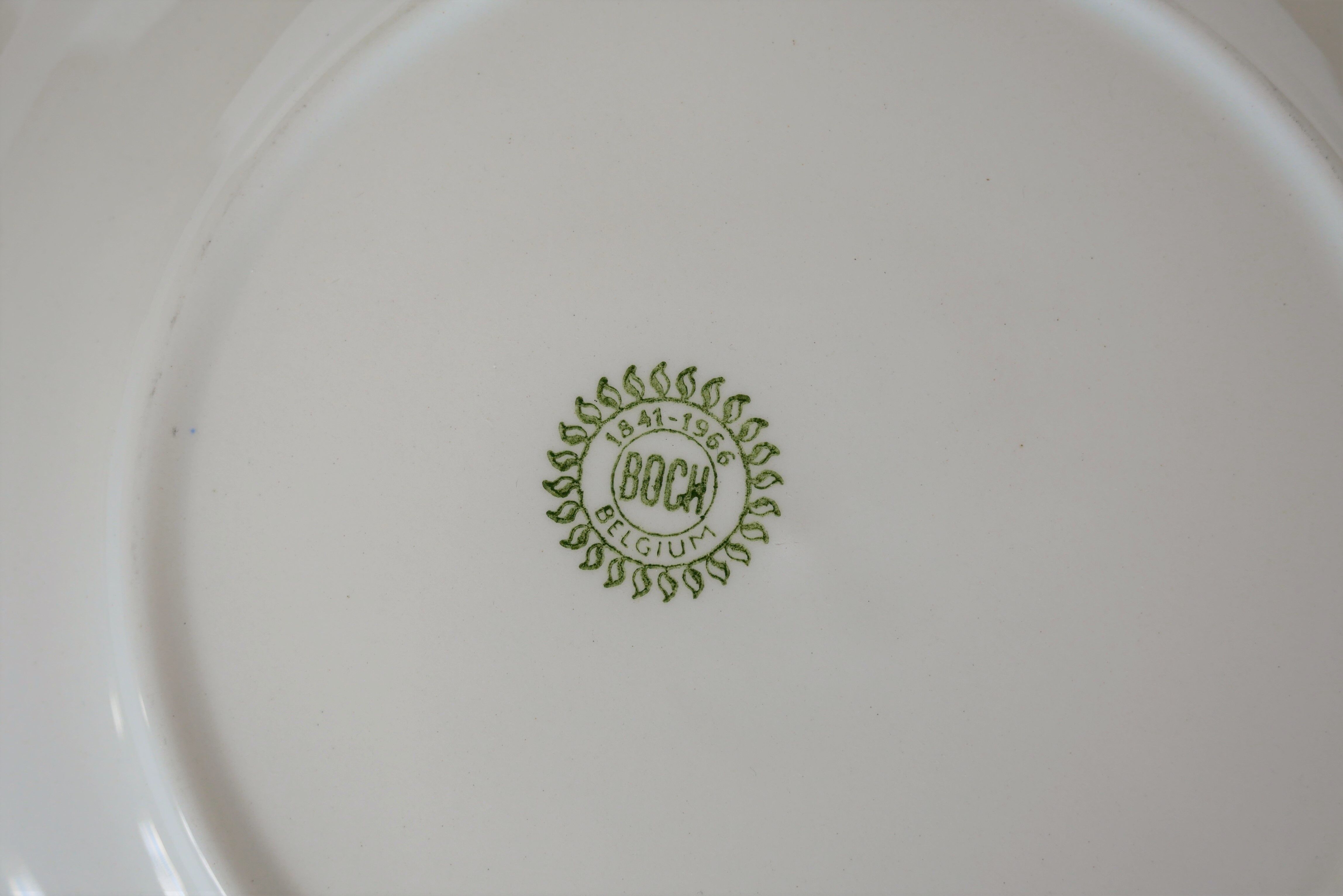 Series of 8 vintage plates edited by Boch La Louvière