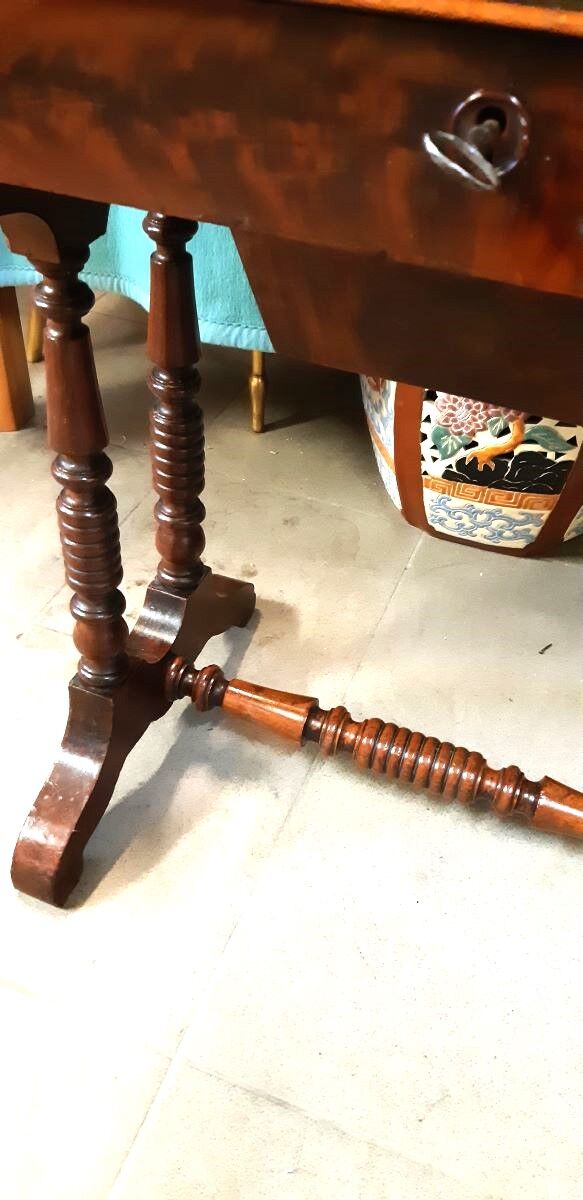 Side table / work table XIXth original patina