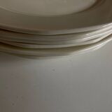 Set of 6 modernist ivory ironstone plates
