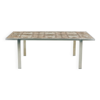 Steel and ceramic coffee table