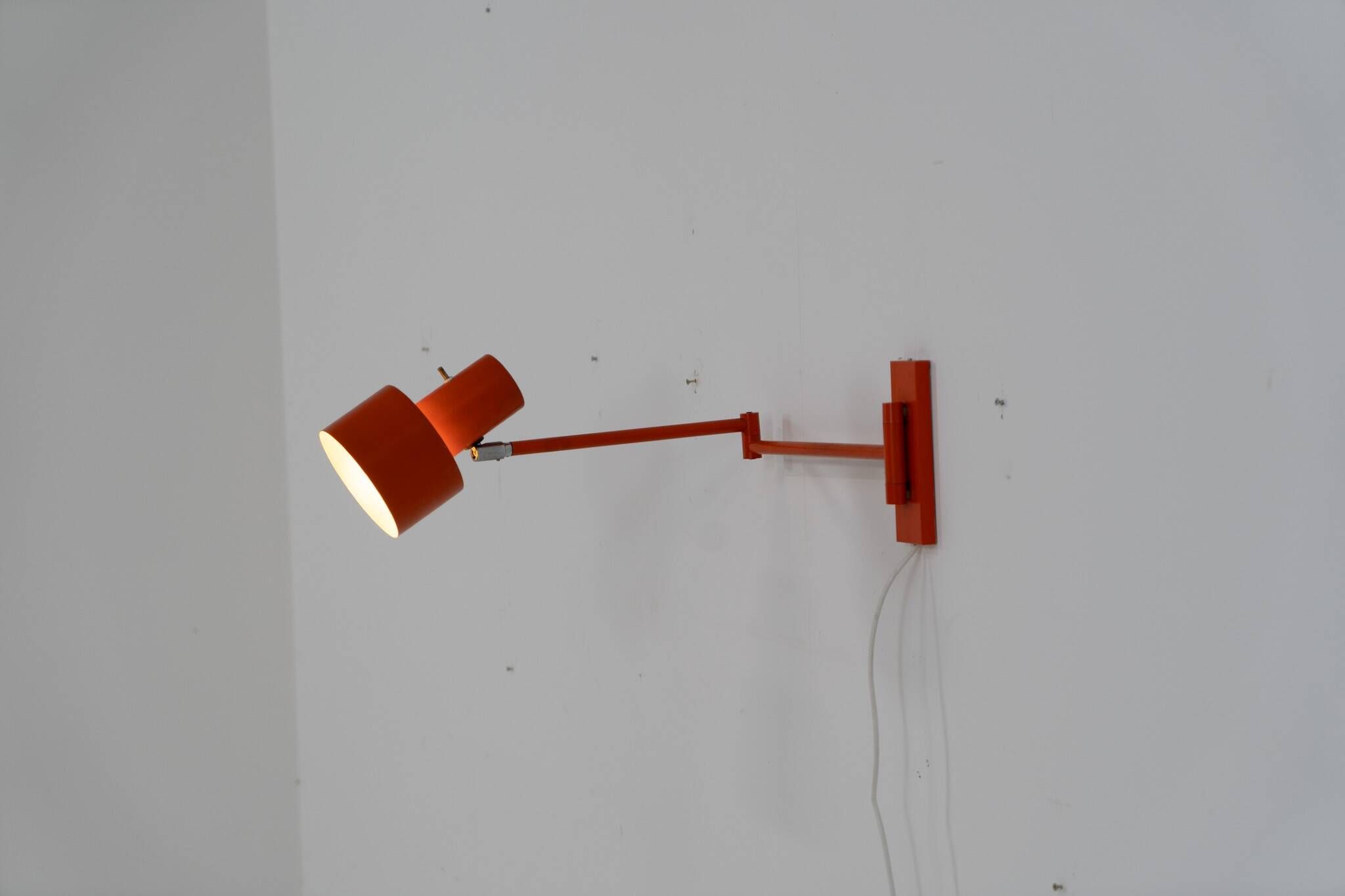 Orange "Skala" wall lamp by Jo Hammerborg