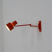 Orange "Skala" wall lamp by Jo Hammerborg