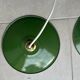 Pair of vintage lampshades, old enamelled sheet metal lampshades