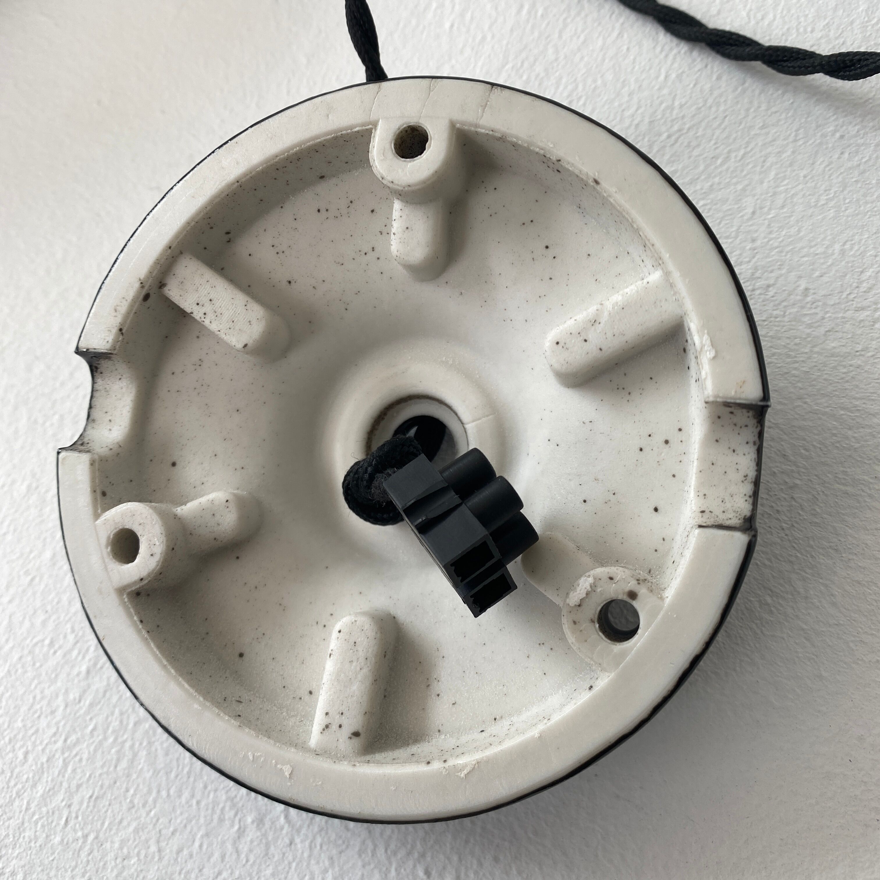 Old industrial steel hanging lamp 30 cm