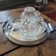 Set of 5 Moulded Glass Bowls with Floral Decoration – Circa 1970