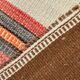 3x11 Beige Brown Striped Pattern Kilim Runner Rug, 78x327Cm