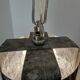 Chrome metal chandelier, Italian design, 70s