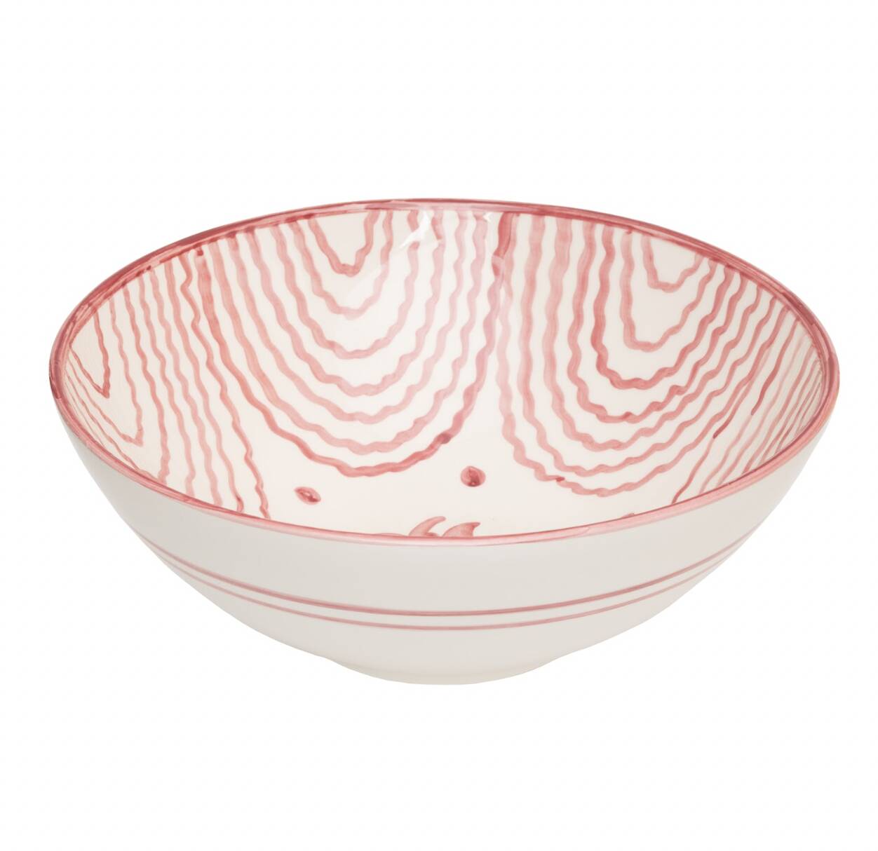 Large pink serving bowl