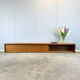 Minimalist XL lowboard, walnut and zebrano, 1960s