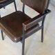 Paire de fauteuils de réunion vintage marron chocolat