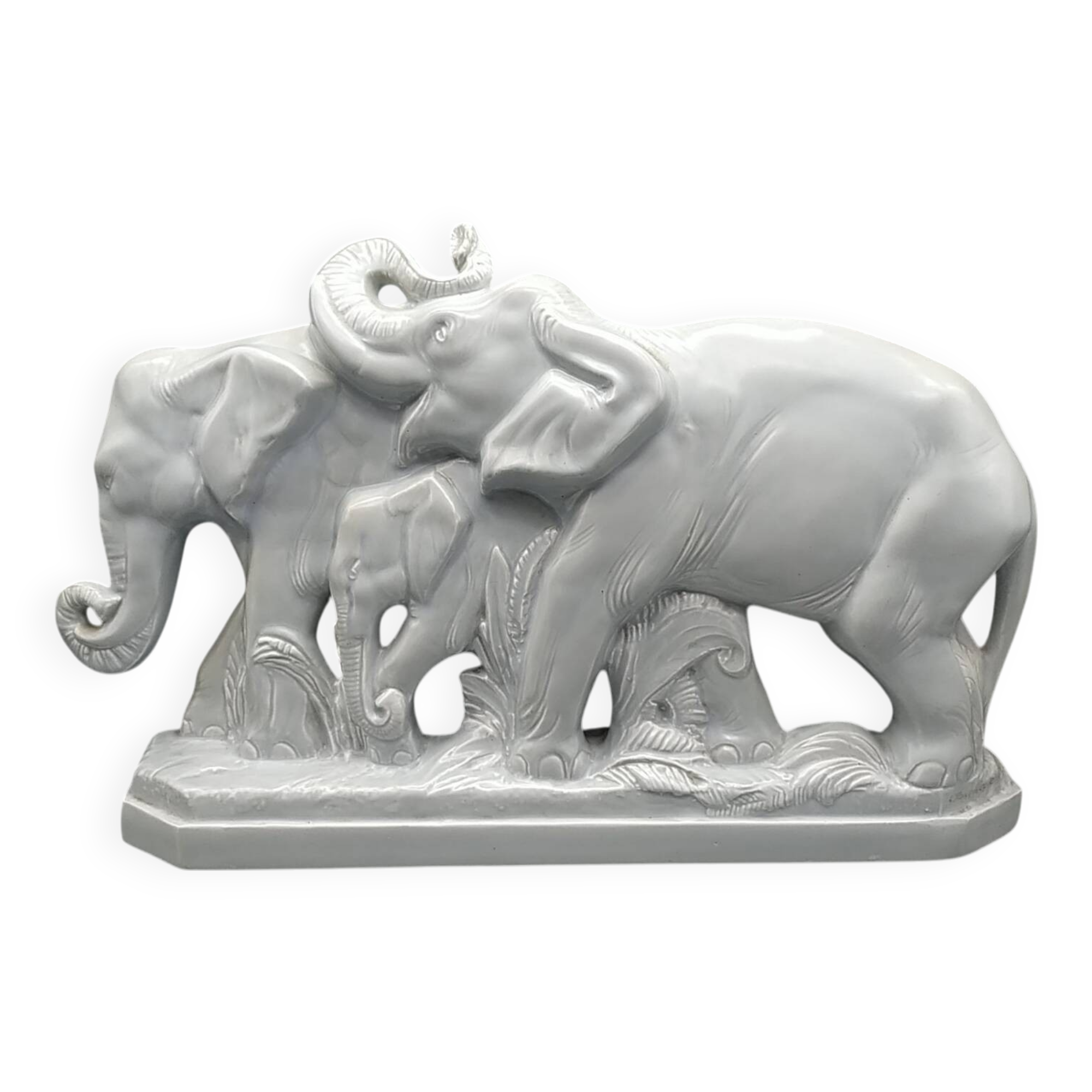 Ceramic elephant by Louis Fontinelle. Art Deco.