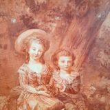 Trumeau ancien avec peinture