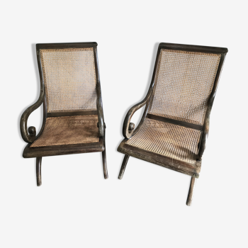 Pair of colonial armchairs