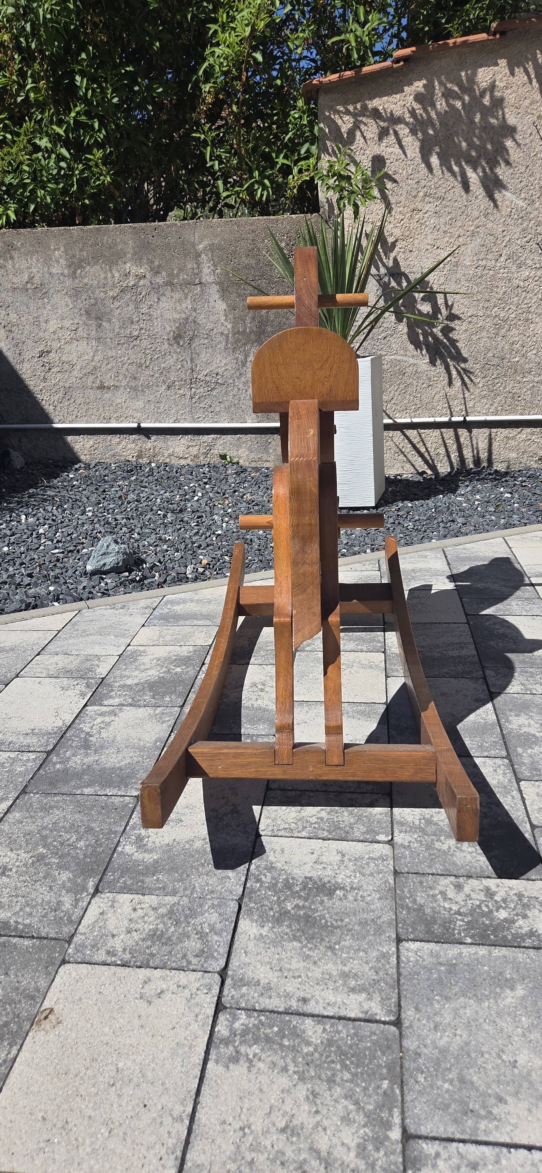 Wooden rocking horse
