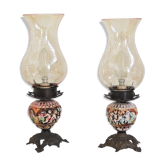 Capodimonte table lamps, 1950s, set of 2