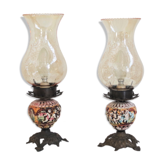 Capodimonte table lamps, 1950s, set of 2