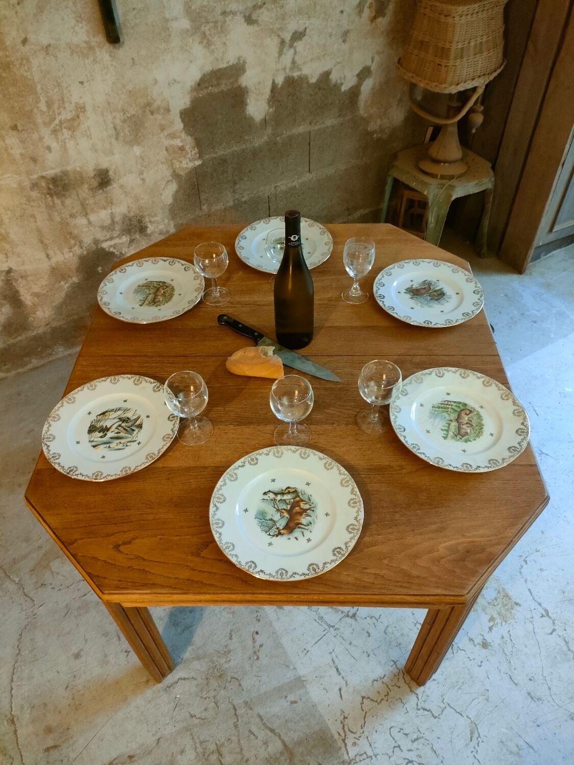 Art Deco farmhouse table