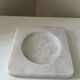 Vintage Italian hard stone white marble empty pocket
