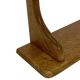 Vintage oak wall rack book shelf 1970s wood minimalist design