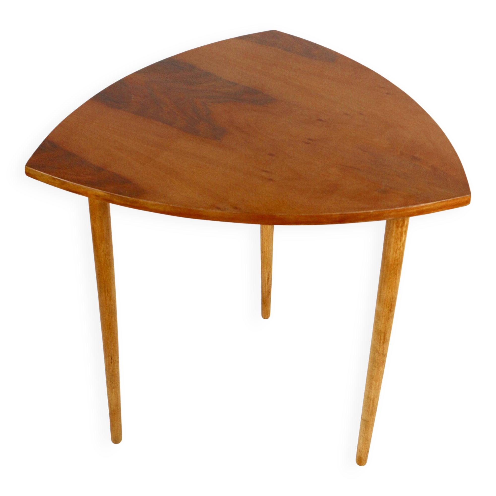 Polish leaf-shaped coffee table console from the 70s