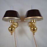 English style sconces by Erik Wärnå for EWÅ, Värnamo, Sweden. 1970's.