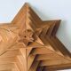 Luminous wooden wall star