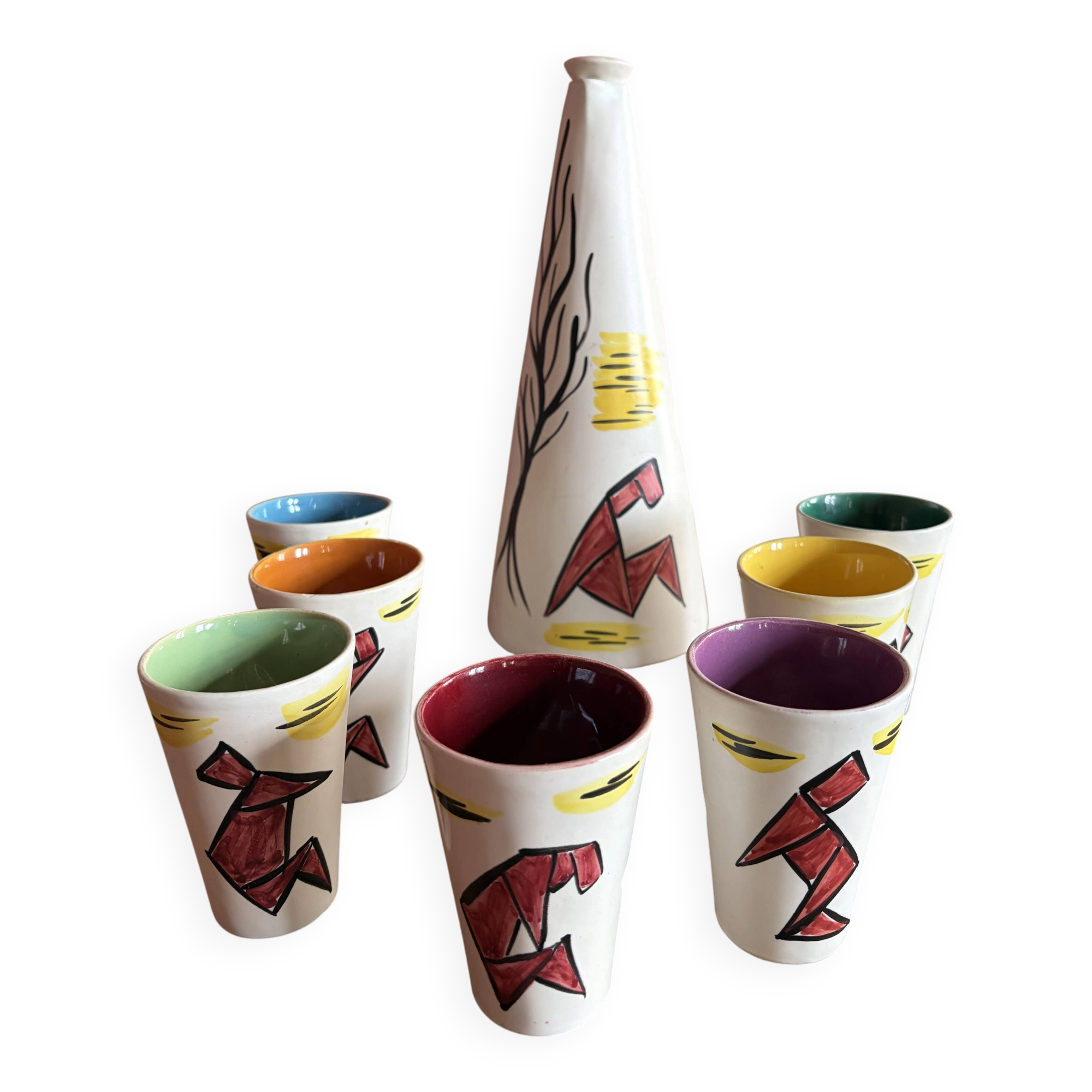 Orangeade service Vallauris (1950s/60s)