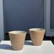 Set of 2 cups / mug Indonesian ceramic (matte brown)