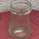 Olive or pickle jar in Biot bubble glass, hand-blown