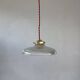 Vintage prismatic glass suspension light