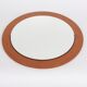 Vintage wall mirror in teak wood Germany 1960 60x60cm