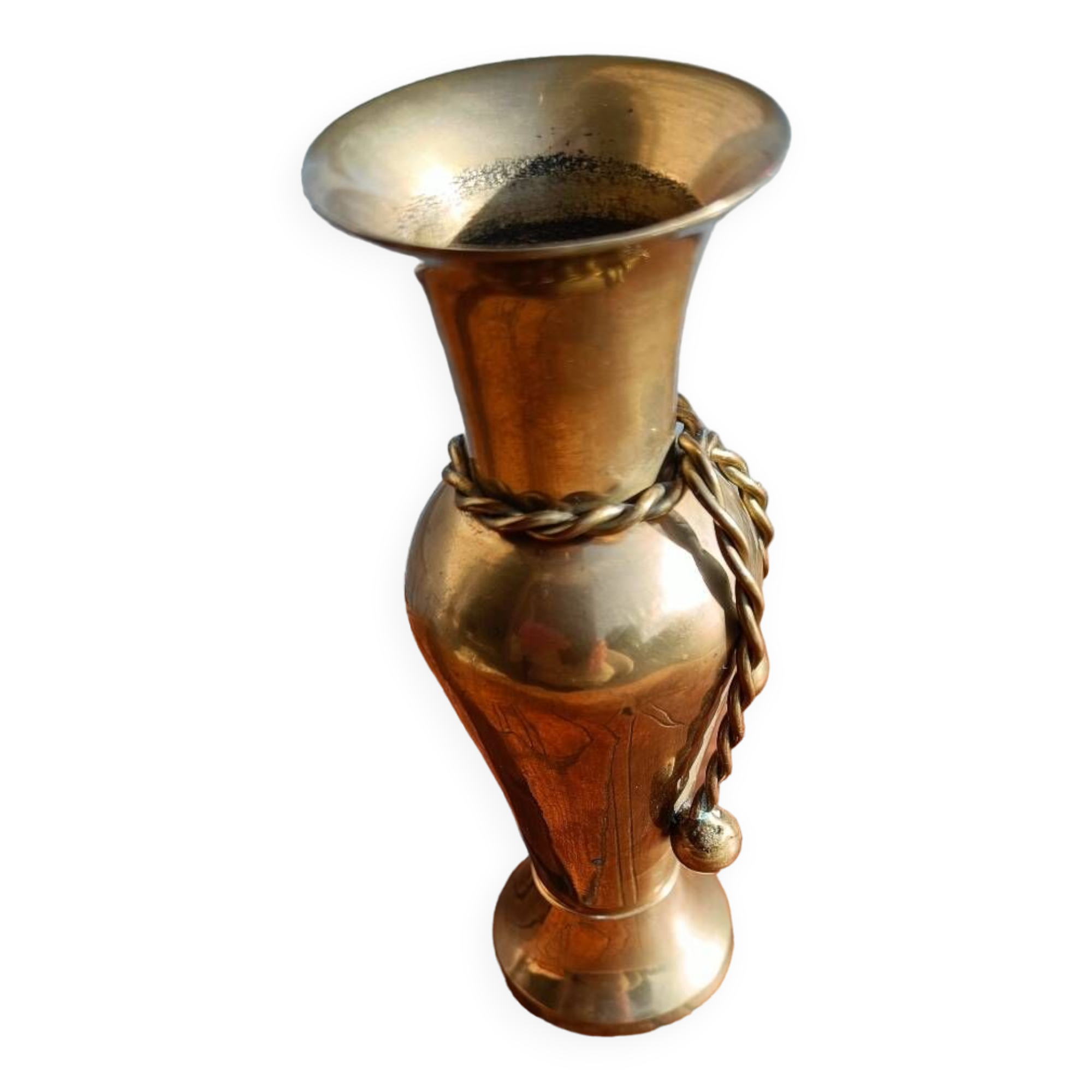 Vintage brass vase