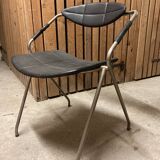 Pair of chairs "Rugby" design Gilbert Steiner, Steiner edition