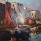 Huile sur toile marine signé